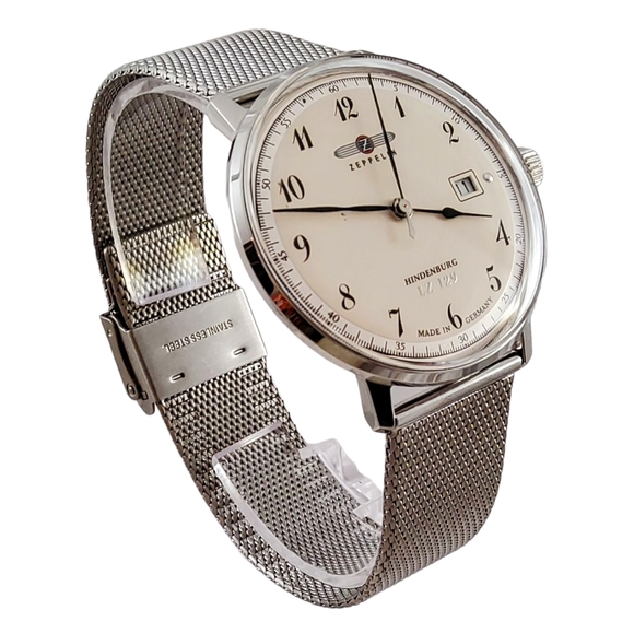 ZEPPELIN 100 JAHRE LZ 129 HINDENBURG STAINLESS STEEL MEN'S WATCH - Picture 2 of 16